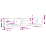 TV Cabinet Grey Sonoma 210x35x41 cm Engineered Wood 3300783