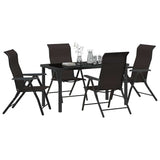 Garden Dining Set 5 pcs Black coffee Poly rattan 3379270