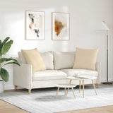Sofa Pillows 2 pcs Cream 80 x 80 cm Fabric 42014073