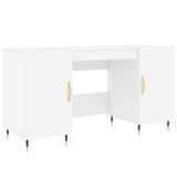 Desk White 140x50x75 cm Engineered Wood 829524