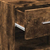 Sideboard Smoked Oak 30x42.5x93 cm Engineered Wood 846310