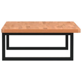 Basin Shelf Wall Mounted Steel and Solid Wood Beech 3302449