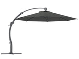 3 Garden Cantilever Parasol, Round Overhanging Umbrella with Crank Handle, Cross Base, Aluminium T3398P327921