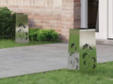 Solar LED Pathway Light 2 pcs Silver Galvanized Steel 879756