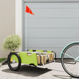 Bike Trailer Green Oxford Fabric and Iron 94179