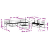 Outdoor Sofa Set 8 pcs Natural Solid Acacia Wood 3367312