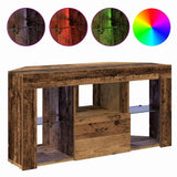 Corner LED TV Cabinet 100 x 40 x 50 cm Old Wood Engineered Wood 889803
