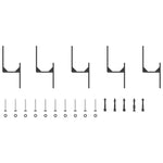 Sliding Door Hardware Kit 152,5 cm Steel Black 3295723