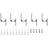 Sliding Door Hardware Kit 213,5 cm Steel Black 3295732