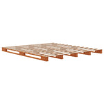 ZNTS Pallet Bed without Mattress Wax Brown 180x200 cm Super King Solid Wood Pine 844458