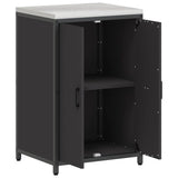 Kitchen Storage HATTEM Black 60 x 50 x 92 cm Steel 874989
