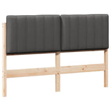 Upholstered Headboard with Headboard Brown and Dark Grey 140 cm 880179