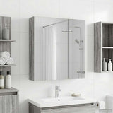 Bathroom Mirror Cabinet Grey Sonoma 60 x 14.5 x 70 cm 889060