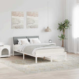 Bed frame White and light grey 120 x 200 cm Solid pine wood 878543