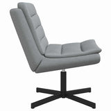 Swivel Chair Light Grey 63 x 75 x 76 cm Fabric 42007350