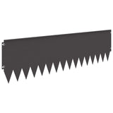 Lawn Edging 20 pcs 103 x 30 cm Steel Black 8008407