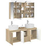 Bathroom Cabinet Set 4 pcs Sonoma Oak Engineered Wood 3406457