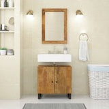 2 Piece Bathroom Furniture Set Solid Wood Mango 3200636