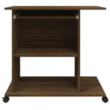 ZNTS Computer Desk Brown Oak 80x50x75 cm Engineered Wood 815545