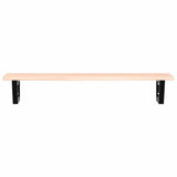 Basin Shelf Wall Mounted Steel and Solid Wood Oak 3302551