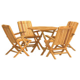 Garden Dining Set Natural wooden colour Solid teak wood Medium 3155028
