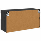 TV Wall Cabinet Black Oak 80 x 30 x 40 cm Engineered Wood 882981