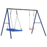 Outdoor Swing Set with Swing and Nest Swing 3283606