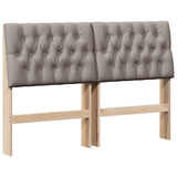 Upholstered Headboard Taupe 160 cm Solid Pine Wood 879332