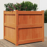Garden Planter Wax Brown 60x60x60 cm Solid Wood Pine 837428