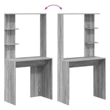 Desk Grey Sonoma 78.5 x 37 x 154.5 cm Engineered Wood 869343