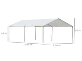 3 x 6m Heavy Duty Carport Garage Car Shelter Galvanized Steel Outdoor Open Canopy Tent Water UV T3398P320188