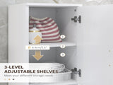 Line Embossed Tall Bathroom Storage Cabinet - White T3398P343302