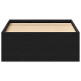 Bed Frame without Mattress Black Oak 75x190 cm Engineered Wood 3329311