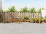Outdoor Sofa Set 9 pcs Natural Solid Acacia Wood 3367377
