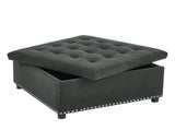 Square Storage Ottoman, Small Space Furniture, Home Decor.Dark Grey W5770P503280