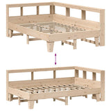 Bookcase Bed without Mattress 120x200cm Solid Wood Pine 3324541