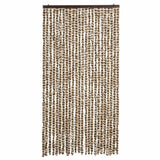 Fly Curtain Beige and Brown 100x200 cm Chenille 377389
