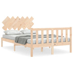 ZNTS Bed Frame without Mattress 120x200 cm Solid Wood Pine 3193461