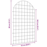 Pond Fence Set 8 pcs Green 50 x 80 cm Steel 42017317