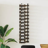 Wall-mounted Wine Rack for 24 Bottles Black Iron 289557