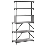 Baker's Rack 6-Tier Grey Sonoma 90x40x180 cm Engineered Wood 834223