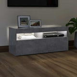 TV Cabinet with LED Lights Concrete Grey 90x35x40 cm 804386