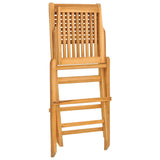Folding Garden Chair Set of 2 Natural Wood Solid Teak Wood Medium 362761