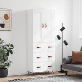 Highboard White 69.5x34x180 cm Engineered Wood 3199721