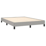 Bed Frame without Mattress Light Grey 135x190 cm Double Double Fabric 349824