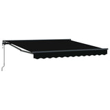 Retractable Awning Black 300 x 250 cm Polyester and Metal 3330050