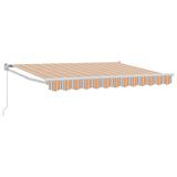 Retractable Awning Orange, Grey and Blue 3.5 x 2 m 3418914