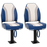 Foldable Boat Chairs 2 pcs High Backrest 3284305