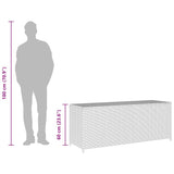 Garden Storage Box Black 150x50x60 cm Poly Rattan 43134