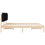 Bed Frame with Upholstered Headboard Black 180 x 200 cm 877821